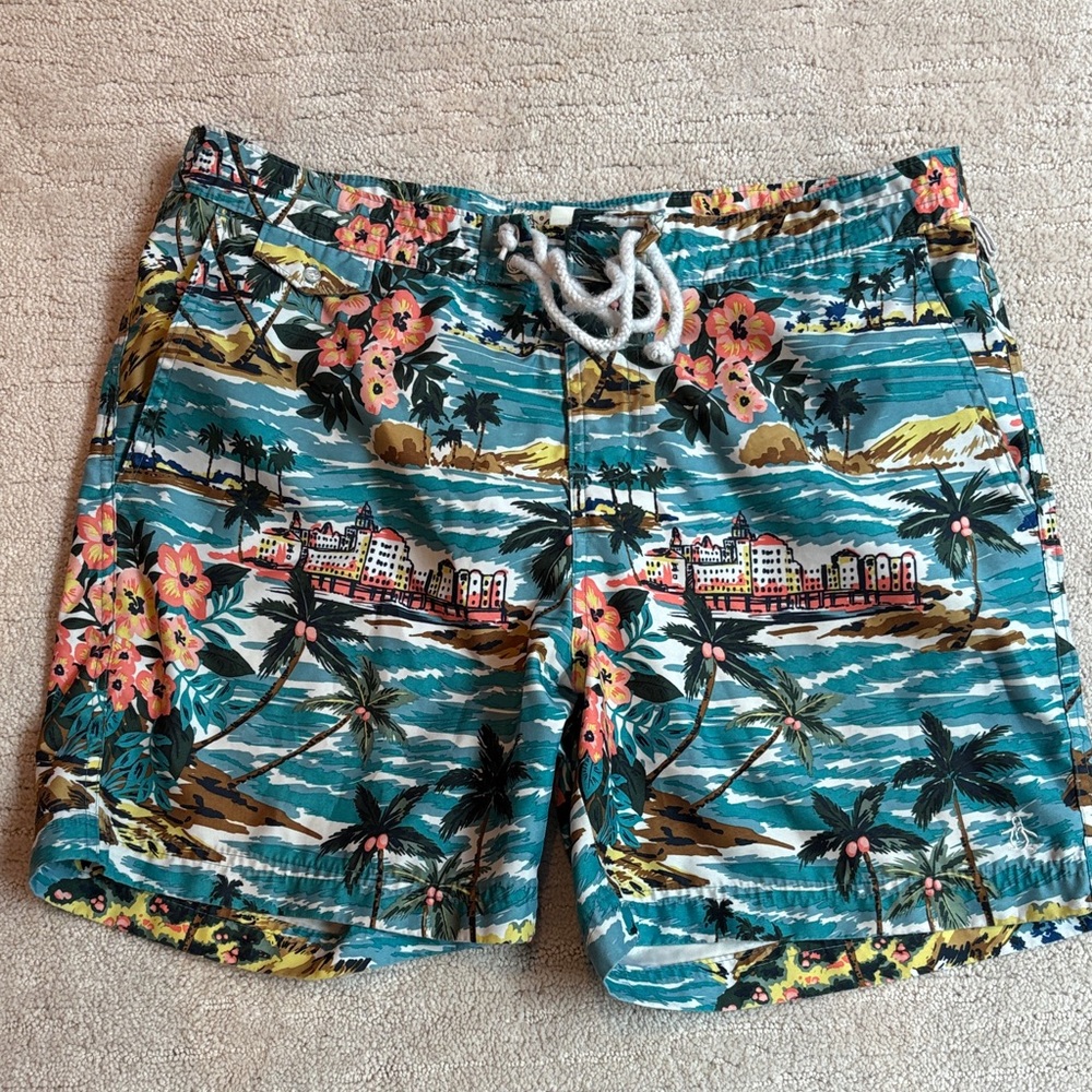 Original Penguin Tropical Print Mens swim trunks size 33
